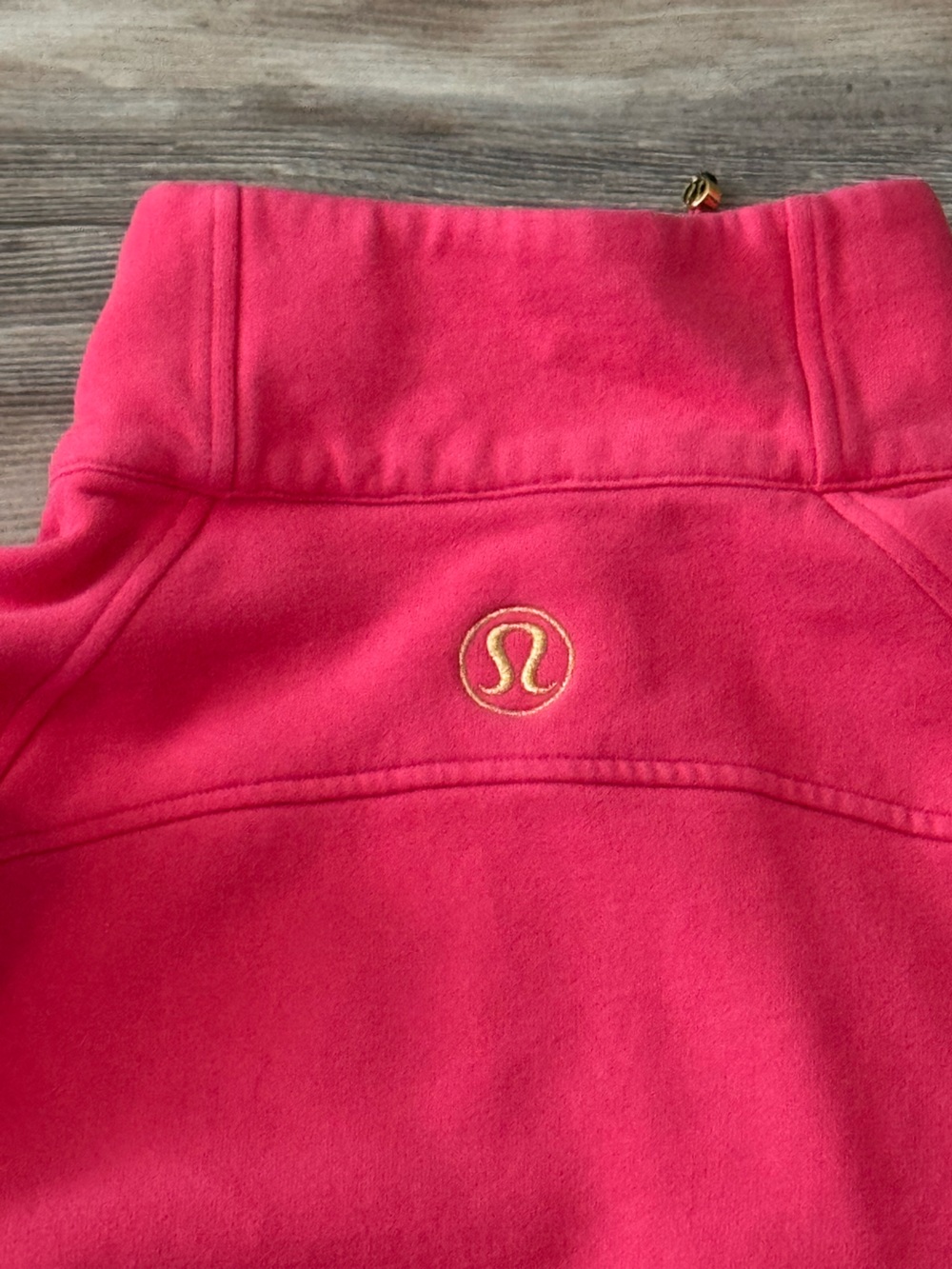 Lululemon Scuba Oversized Funnel-Neck Half Zip Coral Pink Gold Medium Large - Picture 6 of 12